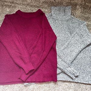 Two American Eagle sweaters! One mock neck and the other turtleneck!